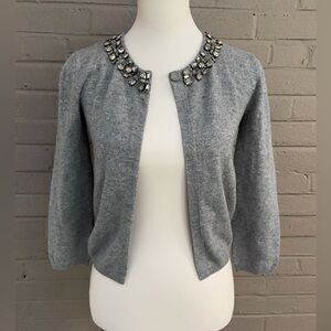 Valentino Vintage Cashmere blend embellished shrug / crop cardigan S